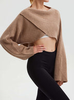 Ribbed Wrap Wool Sweater