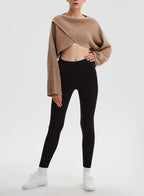 Ribbed Wrap Wool Sweater