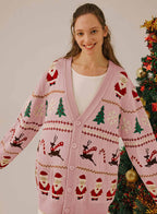 Santa Claus Print Cardigan
