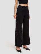 Side Buttoned Trousers-side-black