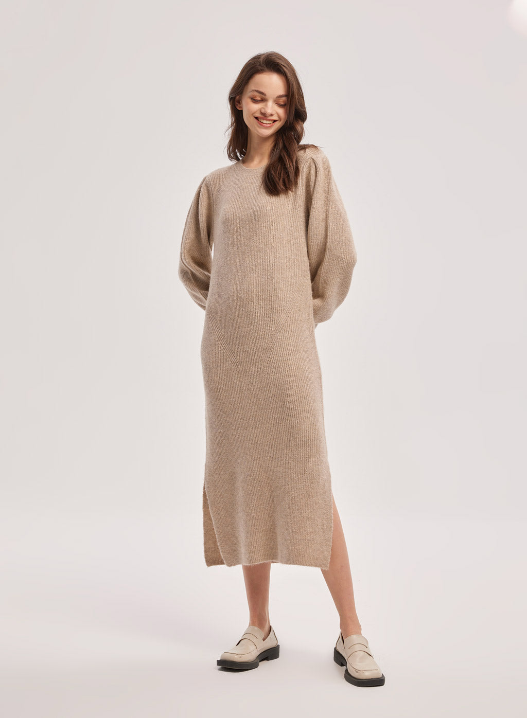 Side Slit Knit Dress