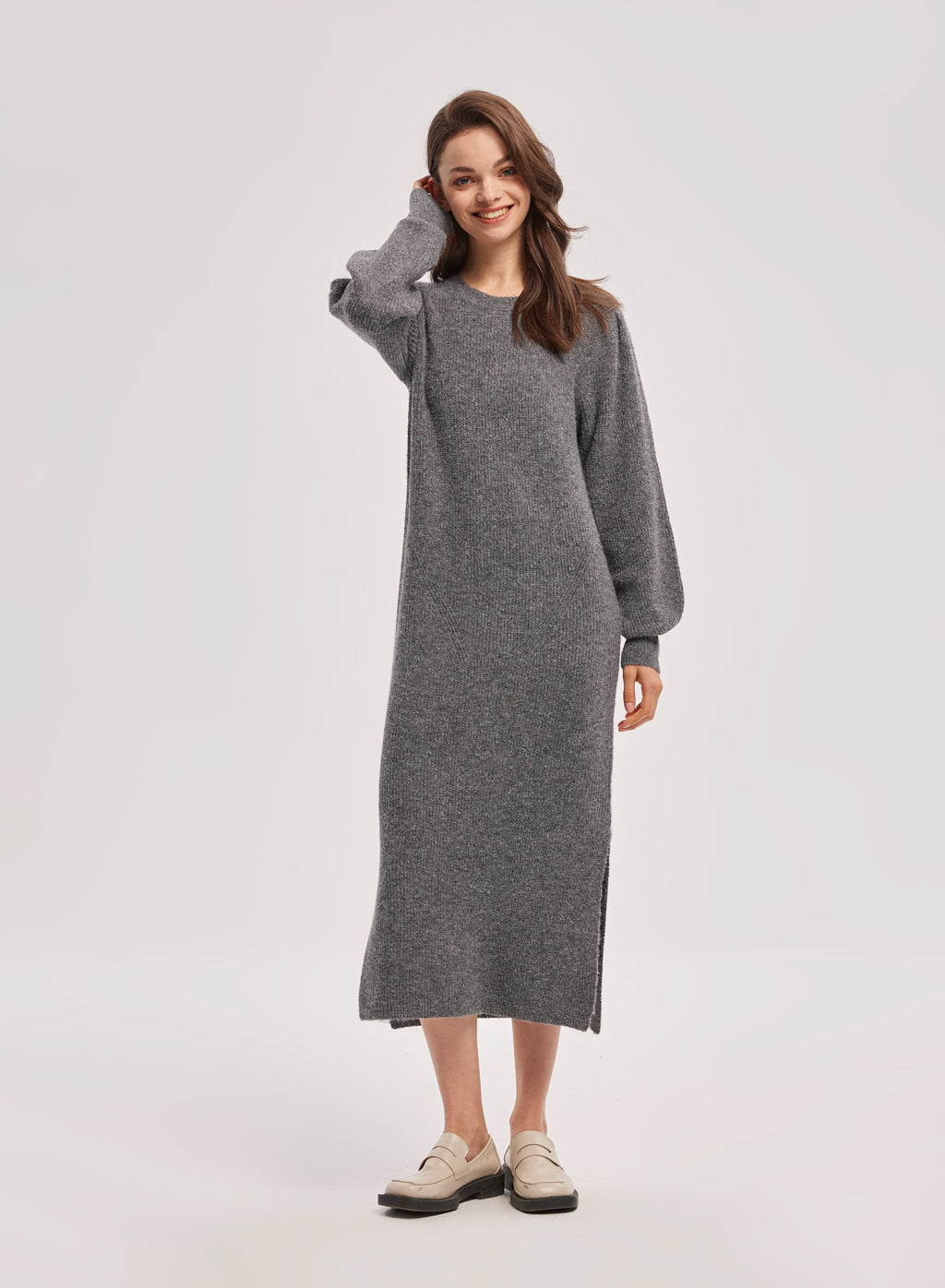 Side Slit Knit Dress