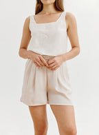 Silky Striped Shorts