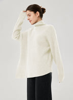 Slant Turtleneck Sweater