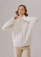 Slouchy Cable Knit Sweater