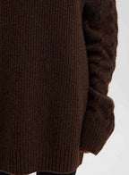 Slouchy High Collar Pure Yak Wool Sweater
