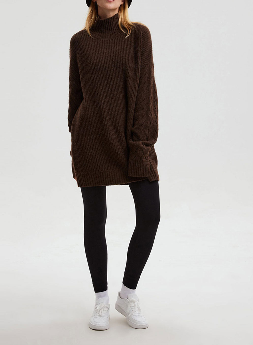 Slouchy High Collar Pure Yak Wool Sweater