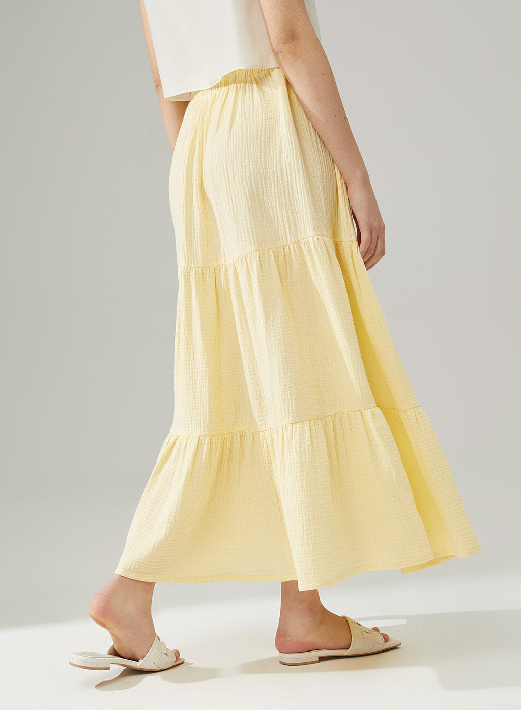 Flowy Tiered Cotton Skirt