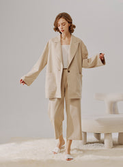 NAP Large Peak Lapel Blazer – Nap Loungewear Outerwear
