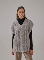 Cable Knit Vest – Nap Loungewear Outerwear