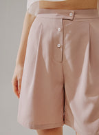 High Waist Gathered Shorts