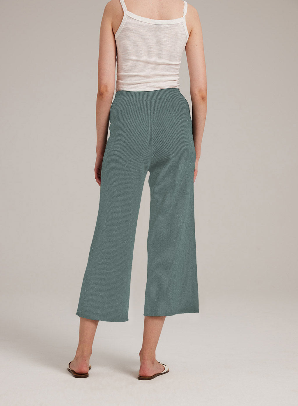 Cashmere Blend Wide-Leg Pants