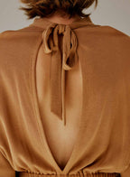 Modal Puff-Sleeve Maxi Dress