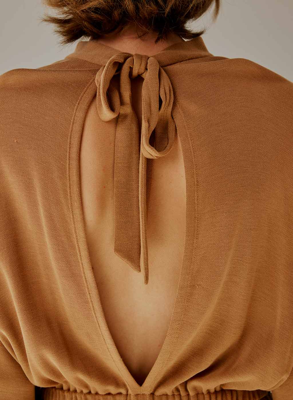 Modal Puff-Sleeve Maxi Dress