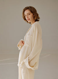 Textured Button-Down Shirt