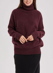 Turtleneck Pure Yak Knit Pullover – Nap Loungewear Sweaters & Knitwear
