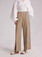 Wide Leg Split Pants