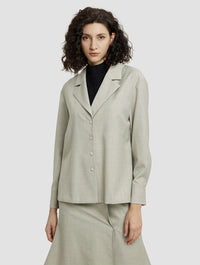 Wool Blend Buttoned Shirt