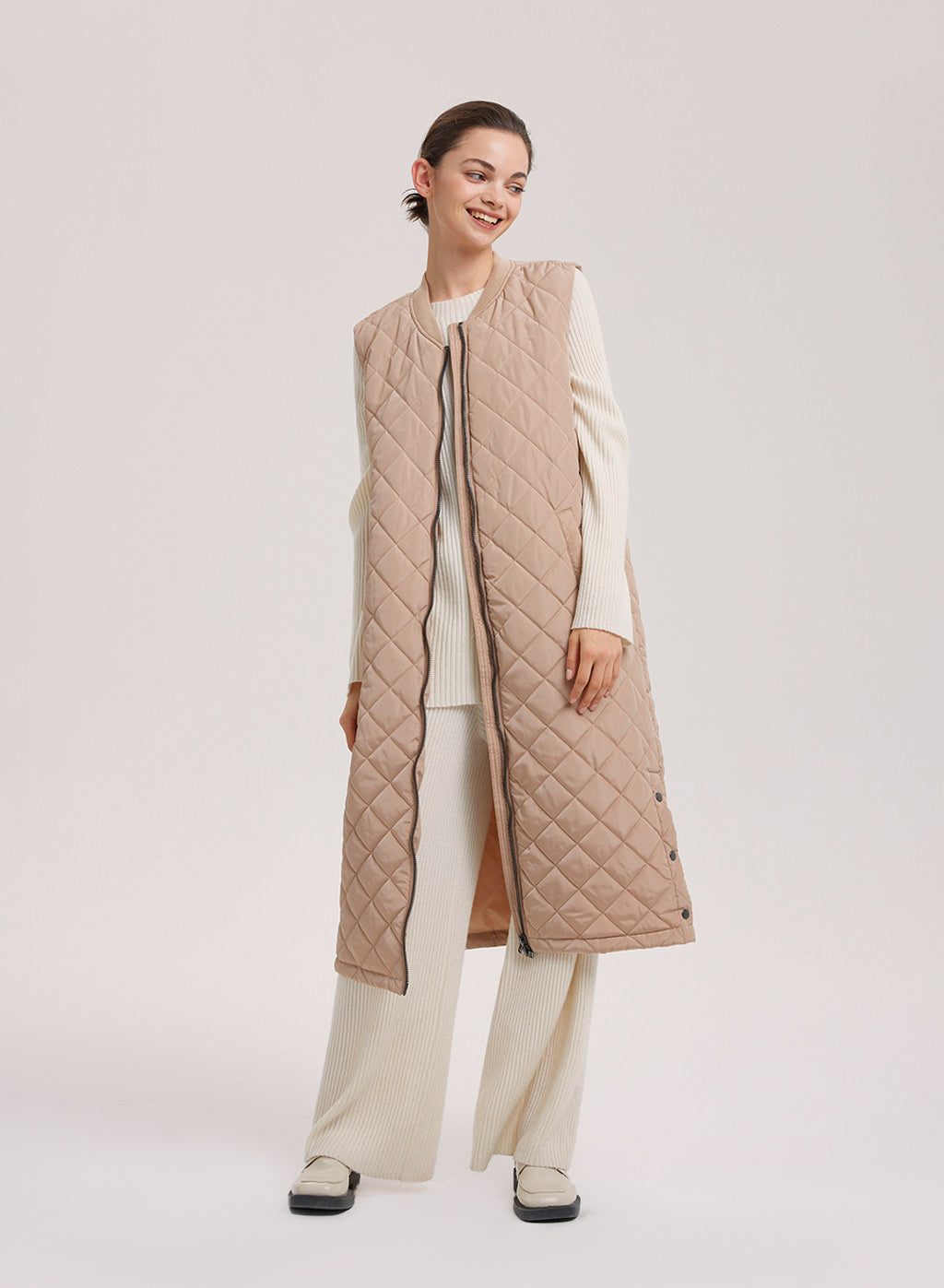 Zip-Up Down Puffer Vest