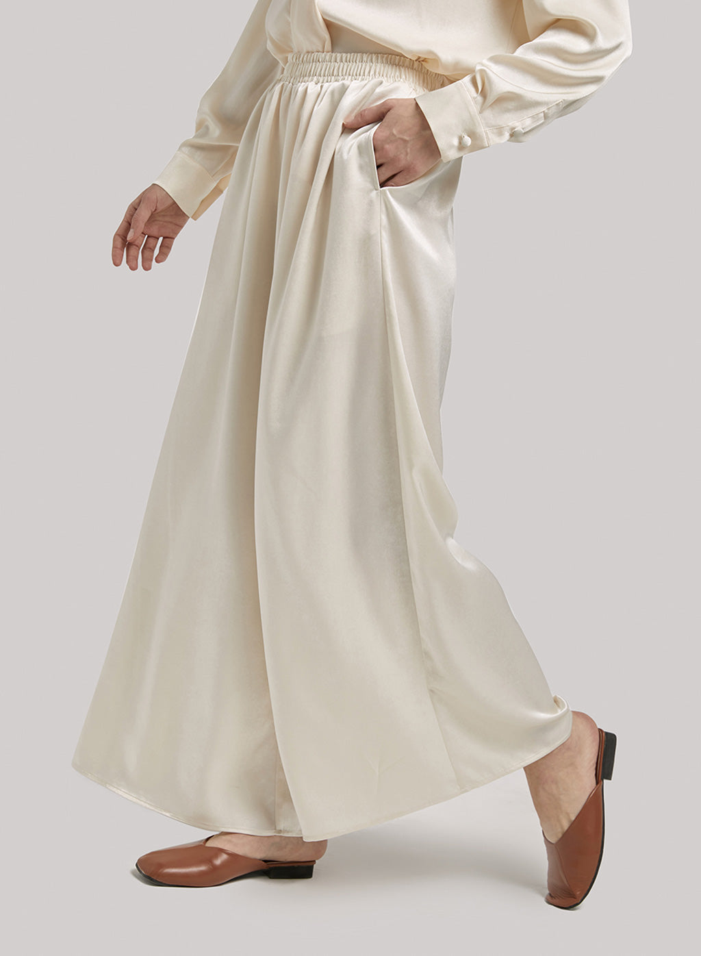 Satin Wide Leg Pants