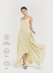 Asymmetric Backless Strap Dress