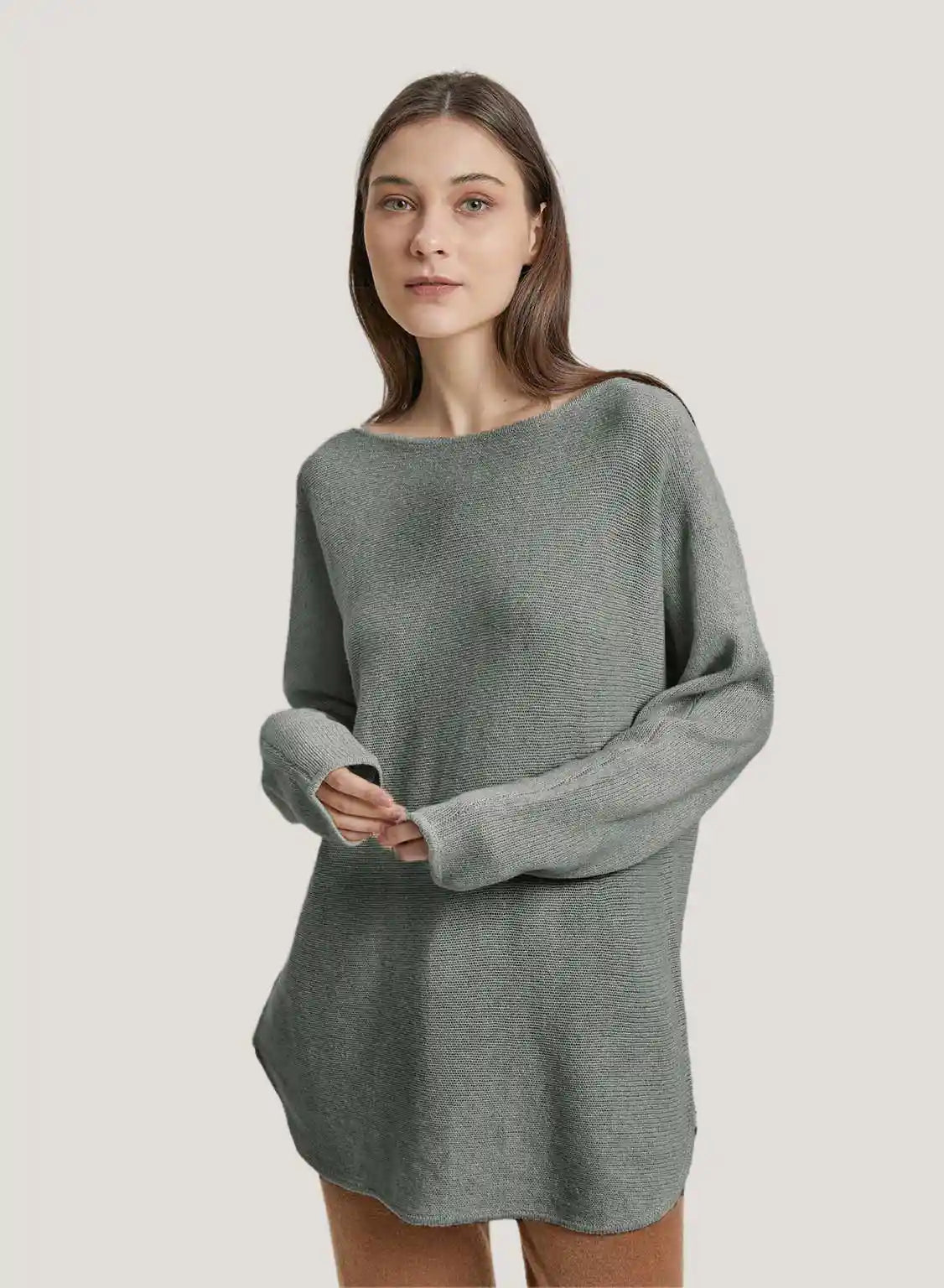 100% Yak Wool Boatneck Sweater