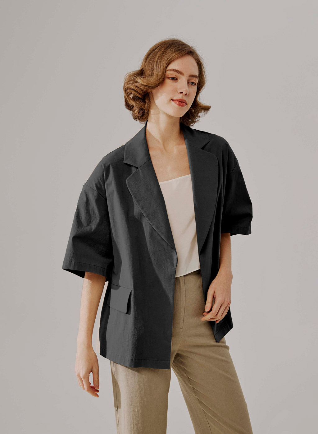 Boxy Short-Sleeve Jacket