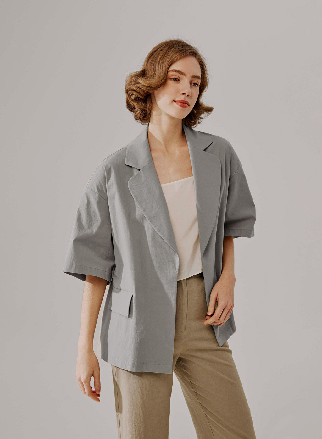 Boxy Short-Sleeve Jacket