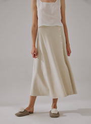 Button Front Slit Skirt – Nap Loungewear Bottoms