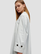 buttoned tent coat-side-light cyan