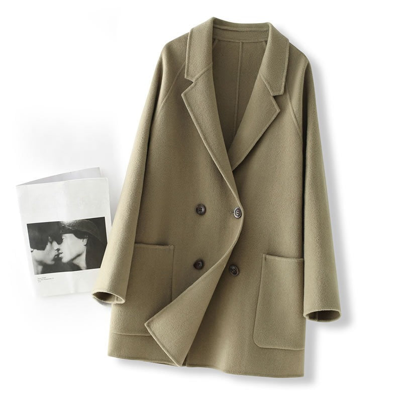 Wool double-sided loose coat