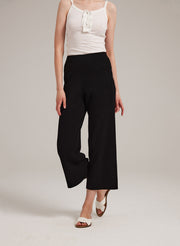 Cashmere Blend Wide-Leg Pants