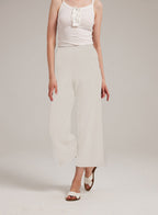 Cashmere Blend Wide-Leg Pants