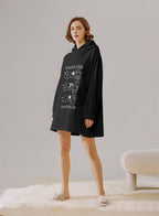 Cats Yawn Print Hoodie