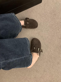 Thick-soled Velvet Slippers