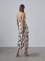 Classic High Slit Silk Slip Dress