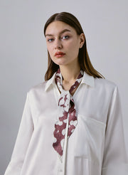 Coin Dot Print Silk Slender Scarf – Nap Loungewear Accessories