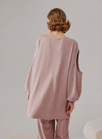 Cut Out Sleeve Sweatshirt