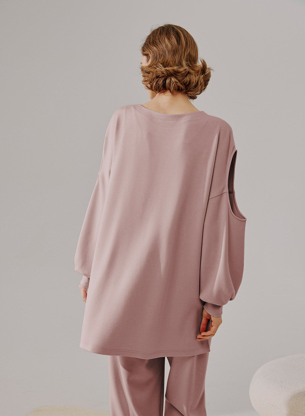 Cut Out Sleeve Sweatshirt