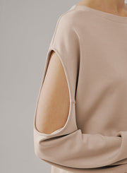 Cut Out Sleeve Sweatshirt