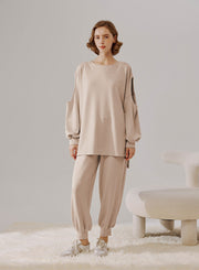 Cut Out Sleeve Sweatshirt