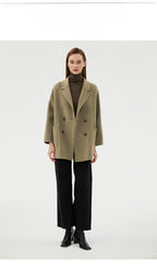 Wool double-sided loose coat