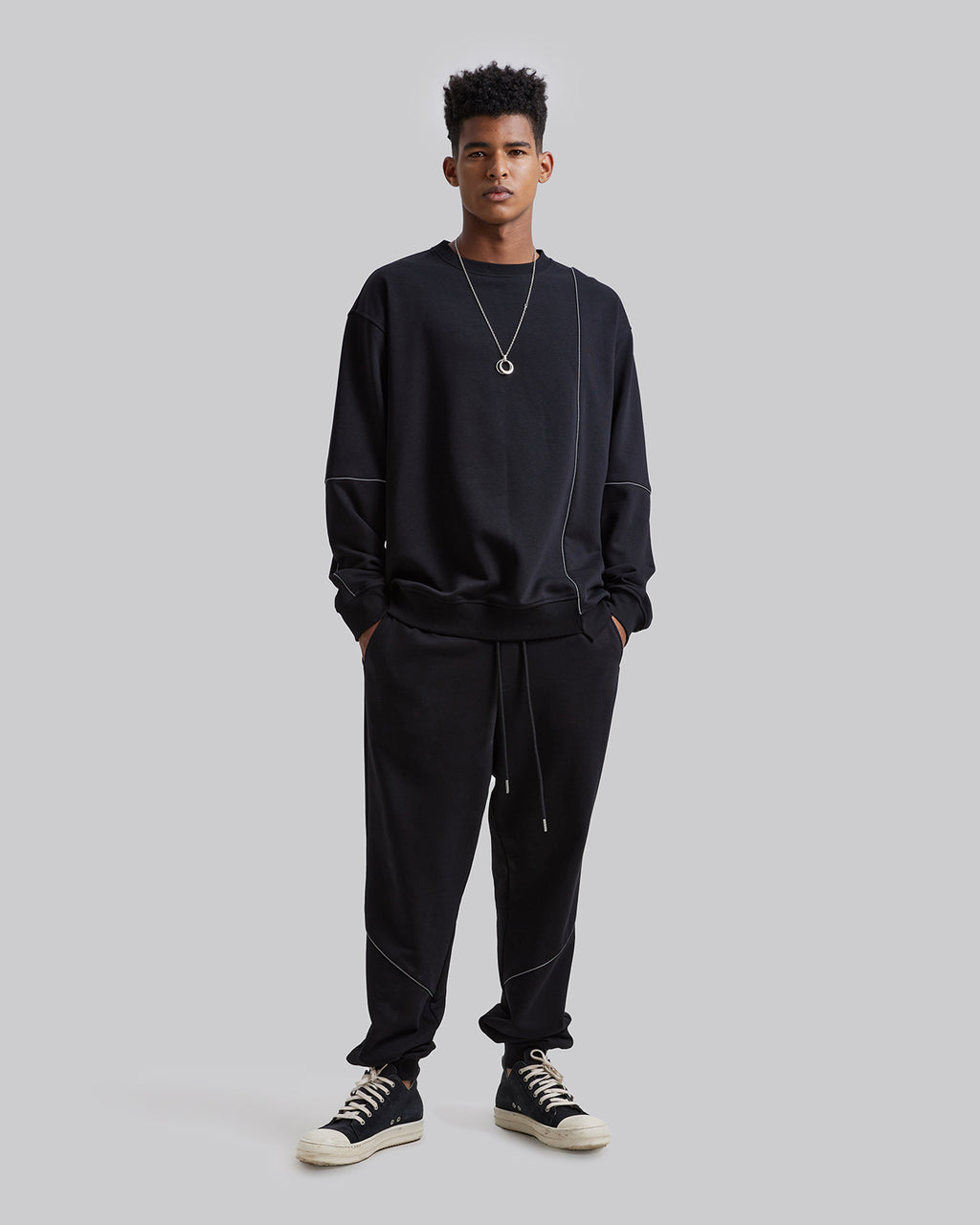 1 × Reflective Stripes Sweatshirt