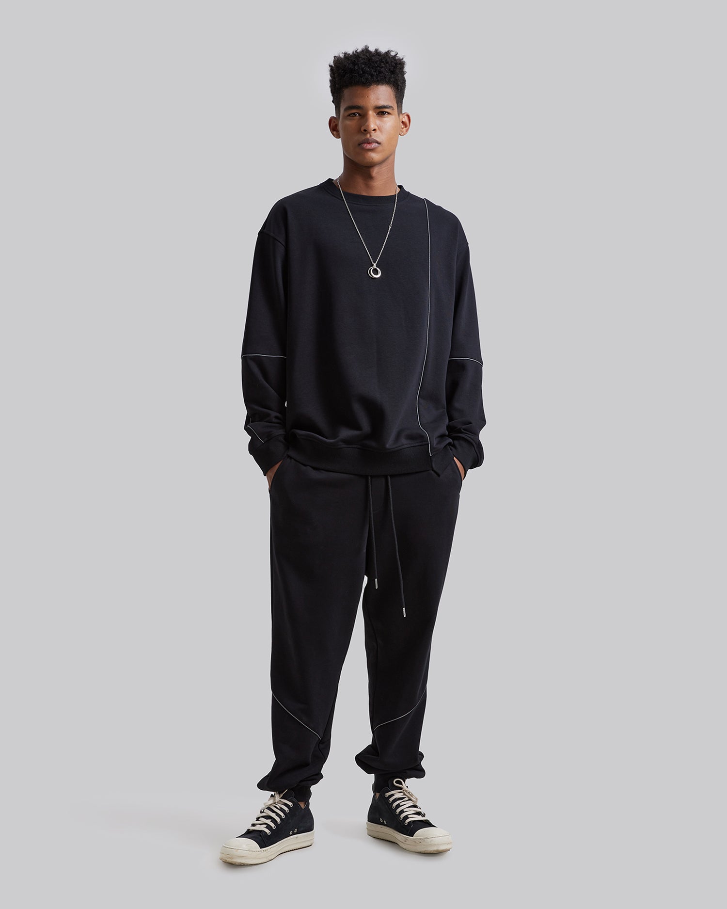 1 × Reflective Stripes Sweatshirt