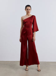 Diagonal Shoulder Silk Jumpsuit – Nap Loungewear Jumpsuits & Rompers