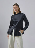 Double Slit Silk Top