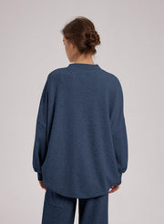 Drawstring Hem Cotton Sweatshirt Black