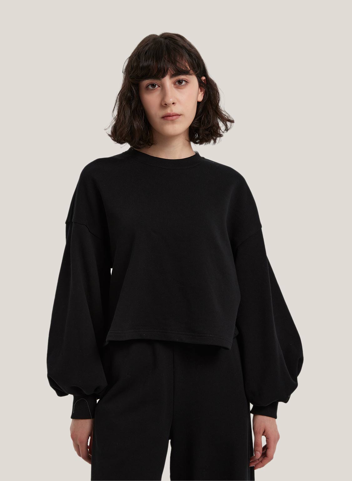 puff sleeve sweatshirt