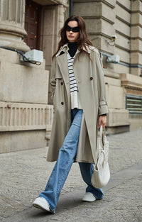 Medium-length Draped Coat
