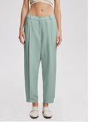 Linen-Blend Tapered Pants